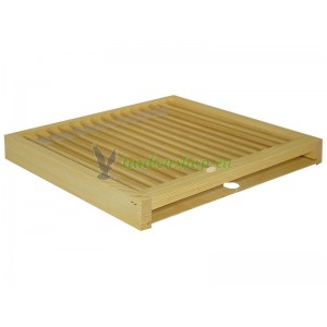 Holzgitter-Boden mit Schublade für Zelle - 53,5x49 DeLux